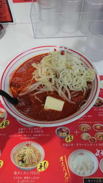 「北極ラーメン+ネギ+バター」@蒙古タンメン 中本 大宮店の写真