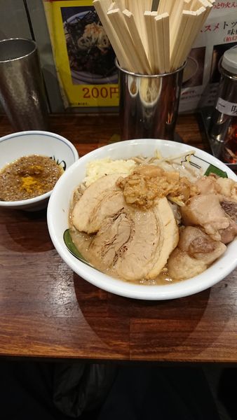 「濃厚雷そば+トロ豚+カレーモントレー」@雷 北松戸本店の写真