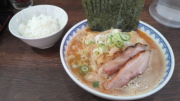 「甘エビ味噌＋ライス(中)・海苔」@味噌ラーメン 雪ぐにの写真