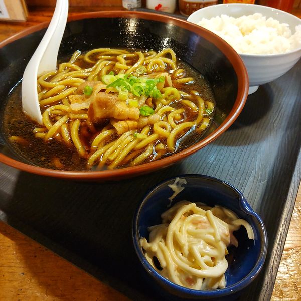 「高井田系中華そばセット（￥850）」@串カツ田中 蒲田店の写真