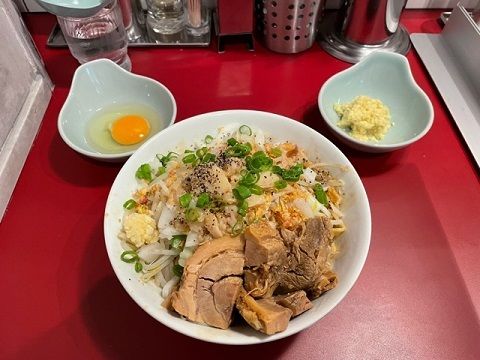 「汁無しそば（並）950円＋しょうが　50円。」@豚らーめん ミドリカワの写真