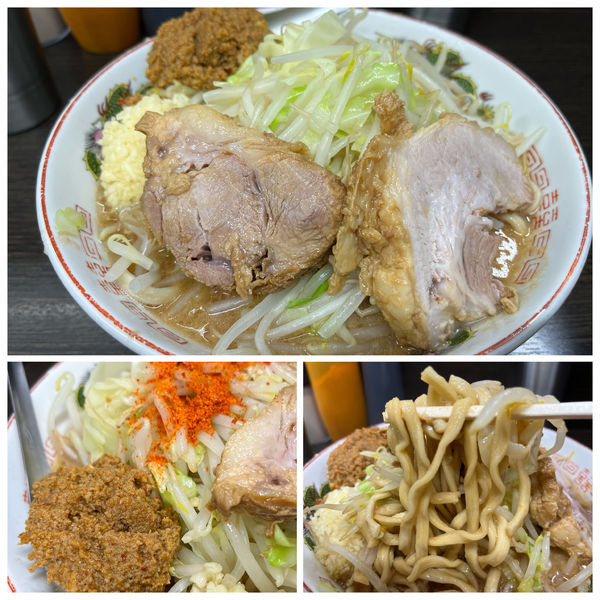 「小ラーメン 800円 肉味噌 100円 ニンニク」@ラーメン二郎 川越店の写真