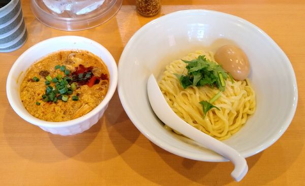 「魚介出汁の酸辣つけ蕎麦【秋季限定】＋味玉」@中華蕎麦 はるの写真