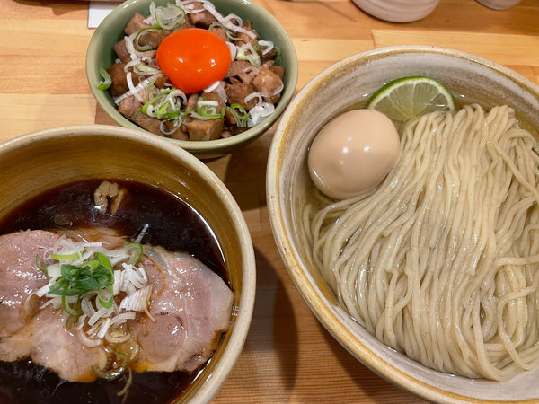 「味玉鰹昆布出汁つけ麺」@迂直の写真