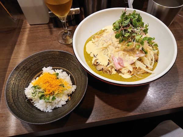 「【限定】ENVY 黒鮑と舞茸、からすみ追い飯」@八咫烏の写真