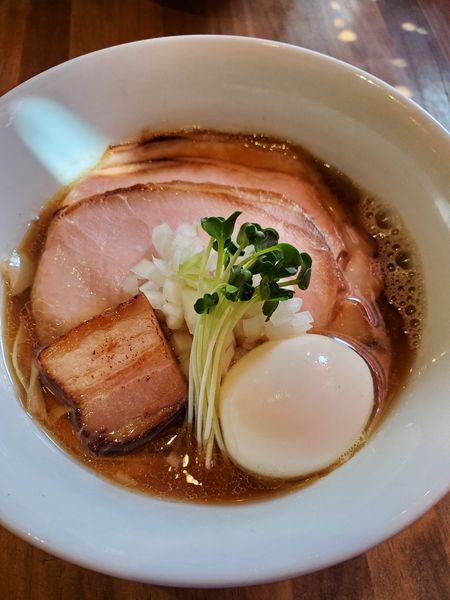 「特製いりこそば」@中華そば 麺壁九年 本店の写真