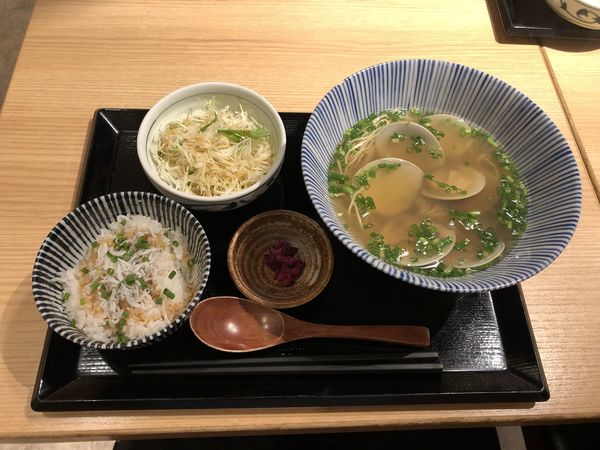「はまぐりラーメン定食970円」@伊勢桑名 はまぐり屋 貝縁の写真