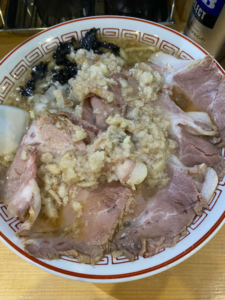 「肉中華そば➕麺固め➕背脂多め」@背脂煮干し中華そば 和市 新橋本店の写真