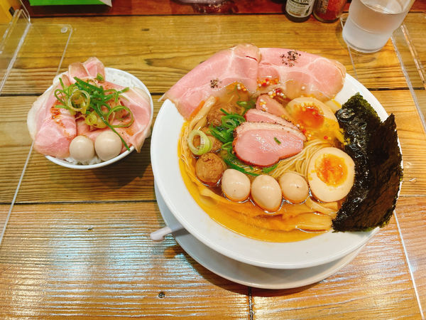 「駿河湾タカアシガニ極上塩らぁ麺 特製豪華盛り」@東京ラーメンショーセレクション 極み麺「<真>卓朗商店」の写真