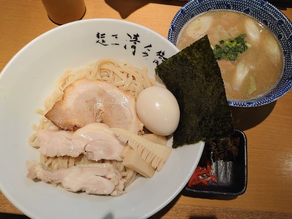 「特選濃厚鶏塩つけそば(1100円)」@麺匠 清兵衛の写真