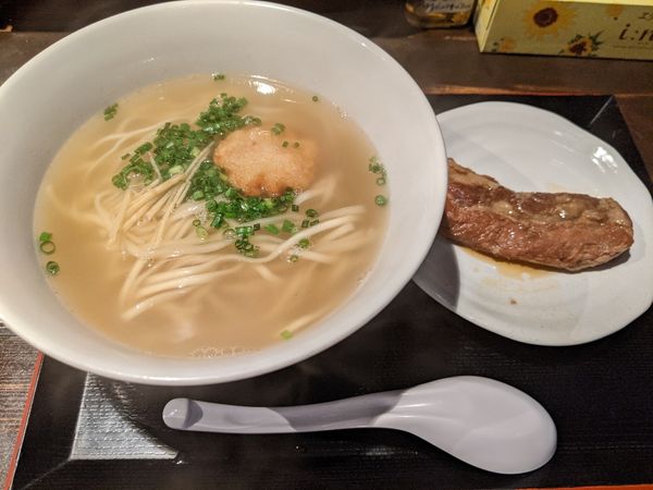 「ソーキそば　850円+和え玉200円（1玉）」@麺屋 玉ぐすくの写真