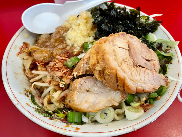 「豚2枚　汁なし」@ラーメン英二の写真