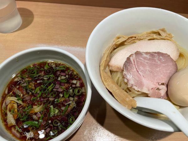 「味玉つけ麺＋メンマ」@らぁ麺 はやし田 新宿本店の写真