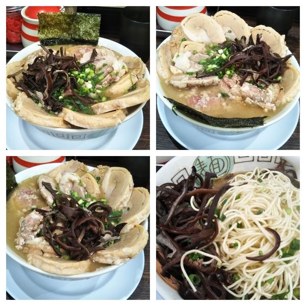 「チャーシュー麺(油抜き、濃いめ)➕替え玉✖️2」@博多長浜らーめん 楓神の写真