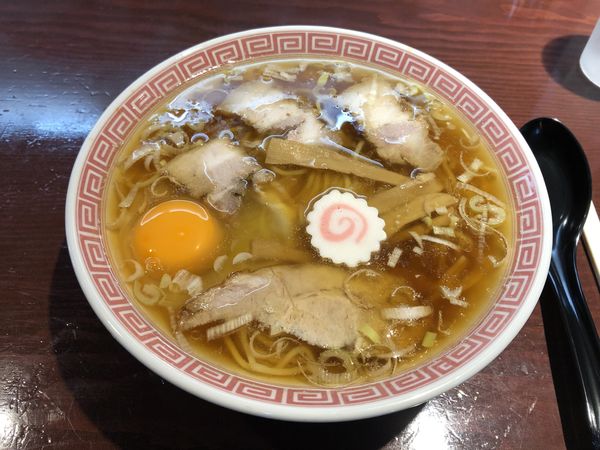 「月見中華そば 850円」@中華そば えもとの写真