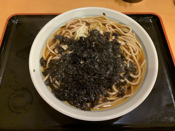 「岩のりそば 460円」@かのや 新橋駅構内店の写真