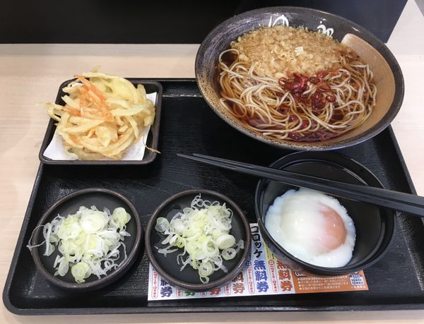 「朝そば(370¥)」@ゆで太郎 館林苗木町店の写真