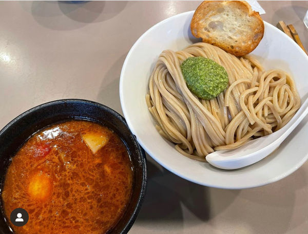 「海老トマトつけ麺味玉」@つけ麺 五ノ神製作所の写真