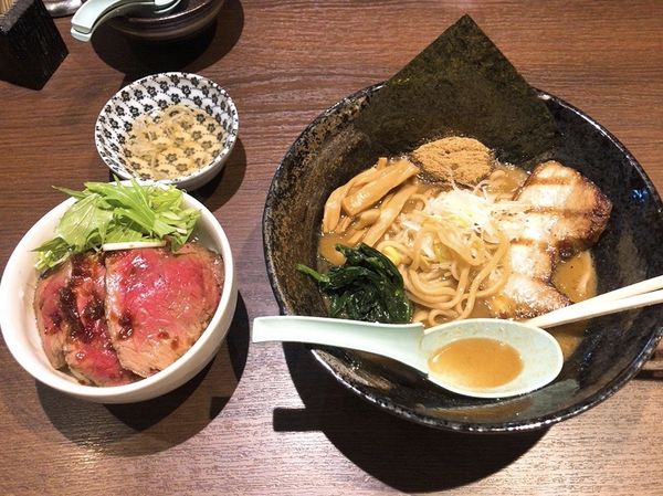 「らーめん+ローストビーフ丼」@麺屋こうじの写真