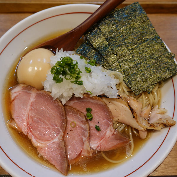 「特製中華そば『煮干し』1,080円 + 冷やし変更券 20円」@(SCLabo)の写真