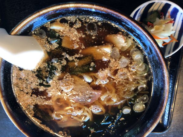 「手打ラーメン600円」@桃畑茶屋の写真