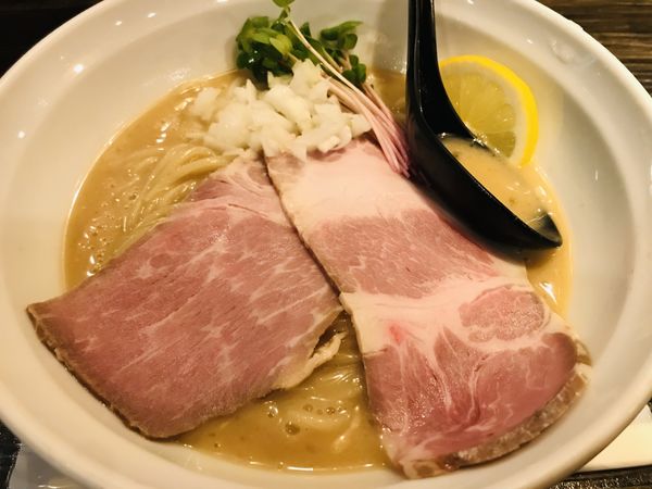 「冷やしカニクリーミーそば 1,050円」@魚々麺  園の写真