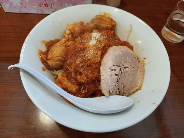 「トマトチキンまぜそば 限定」@メガガンジャの写真