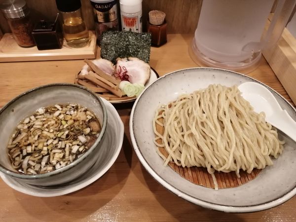 「つけそば　　850円　メンマ　130円」@中華そば 笑歩の写真