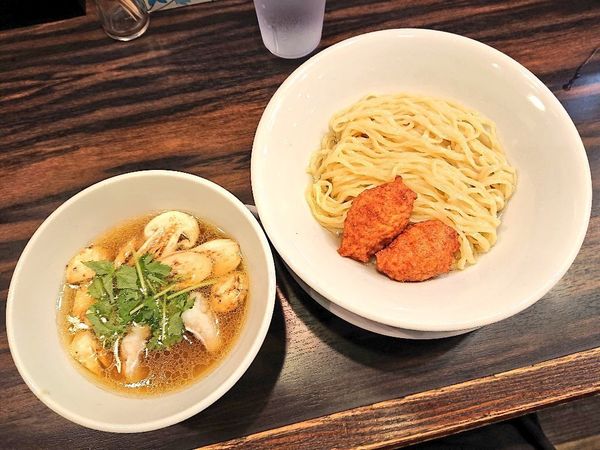 「鱧と松茸のつけ麺」@稲荷屋の写真