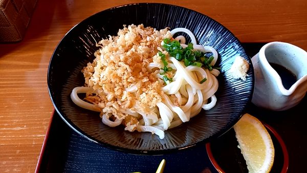 「たぬきぶっかけうどん」@手打ち蕎麦とうどん ふくまるの写真