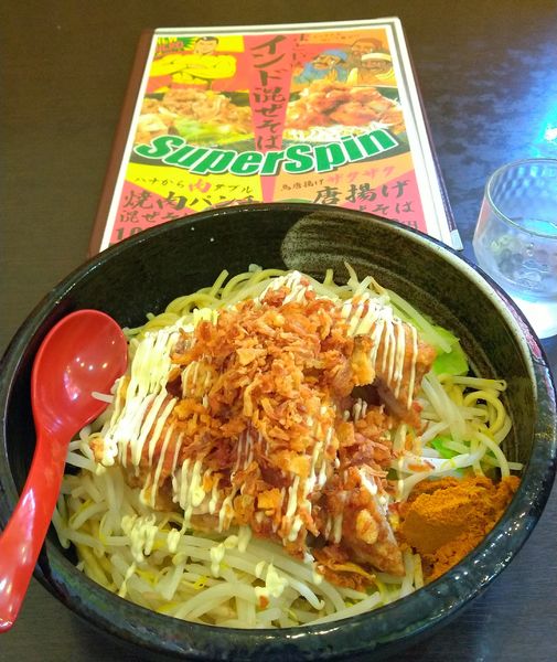 「まとや流インド混ぜそば(唐揚げ)」@ラッキー食堂まとや 千曲店の写真