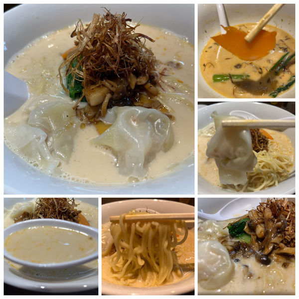 「【気まぐれ限定】奶油雲呑麺950円おつまみ雲呑500円ビール」@雲呑麺のお店 おんわの写真