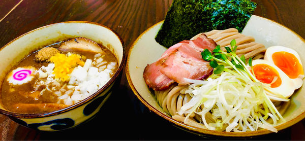 「特製つけ麺　酢橘塩セット」@麺屋みつば＋クローバーの写真