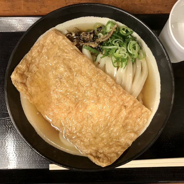 「きつねうどん￥450」@いぶきうどん 吉祥寺店の写真