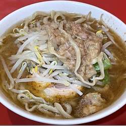 らーめんミニ(野菜基本、ニンニクなし、あぶら少し増し)