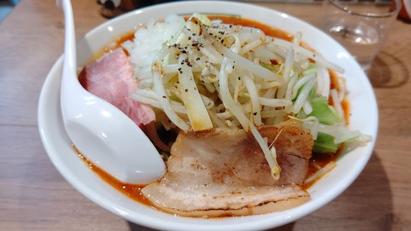 「トマト８００円(太麺）＋野菜マシ１００円」@らーめん ニューカッパの写真