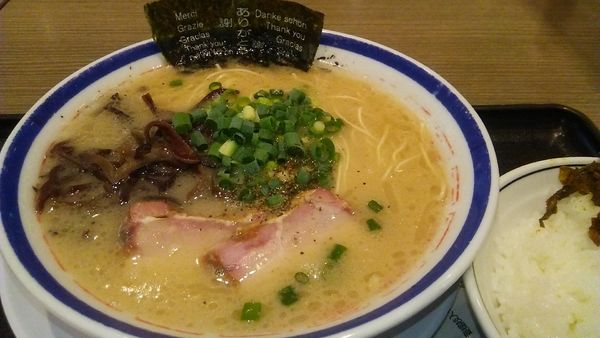 「らーめん 850円＋ごはんセット ごはん 120円」@中華そば専門 田中そば店 ダイバーシティ東京プラザ店の写真