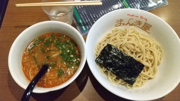 「赤のつけめん大盛」@らーめん まんき屋 宿毛店の写真