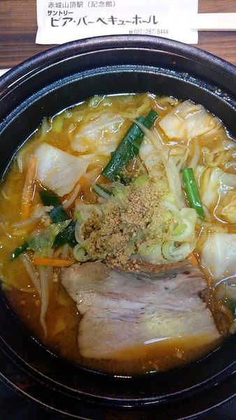 「鍋割山ラーメン(940円税込)」@赤城山頂駅記念館サントリービア・バーベキューホールの写真