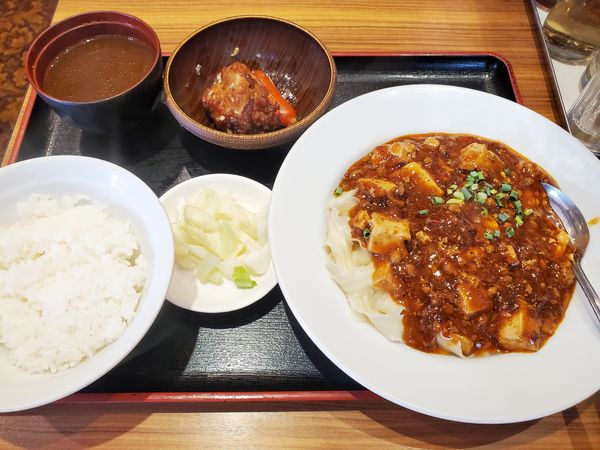 「汁なし辛口麻婆豆腐麺(790円)＠和香佐」@和香佐の写真
