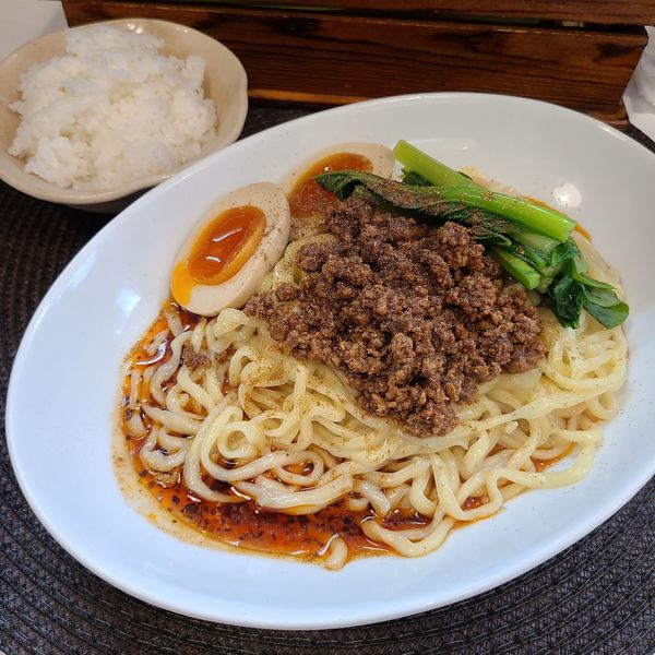 「味玉汁なし担担麺¥980、ご飯¥120」@麺や金時の写真