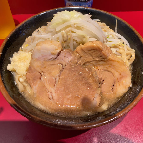 「小ラーメン(麺半分･野菜半分･にんにく)」@ラーメン二郎 荻窪店の写真