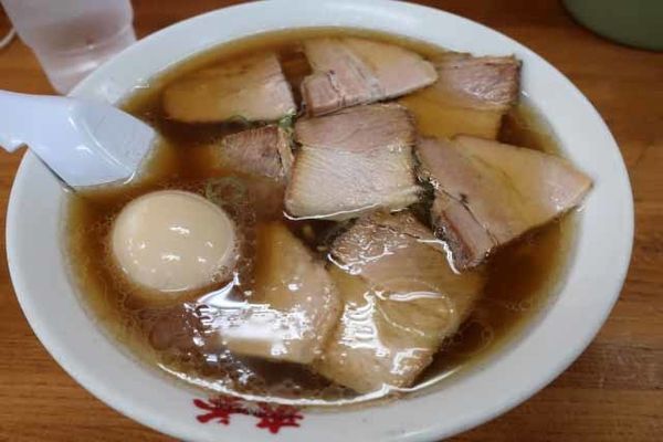 「半熟煮玉子入り喜多方チャーシュー麺　1,001円」@喜多方ラーメン 来夢 喜多方本店の写真