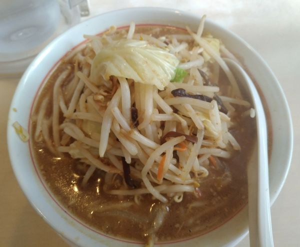 「野菜盛りラーメン赤味噌」@味噌らーめんの店 しなり丸の写真