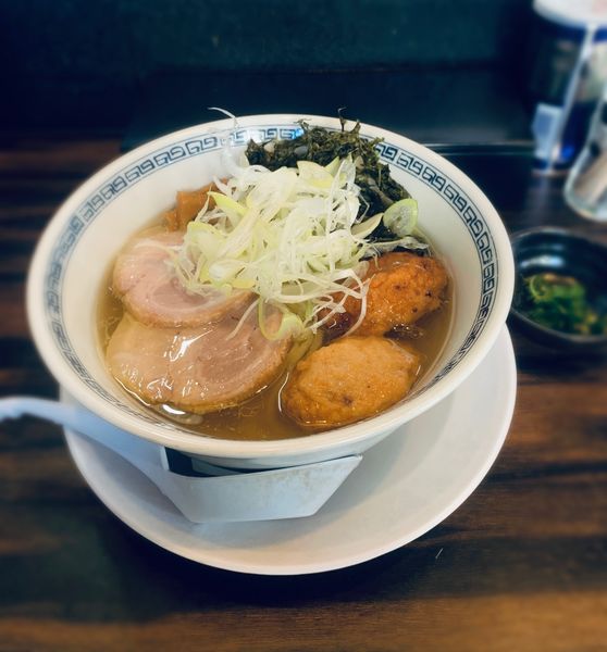 「【限定】カマスのらーめん（塩・濃い目・固め￥1300）」@稲荷屋の写真