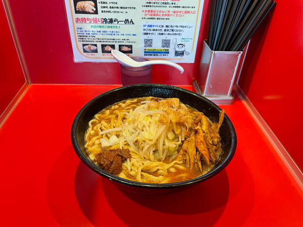 「味噌らーめん　野菜とあぶらまし　ニンニク抜き　鳥ほぐし」@麺屋 桐龍の写真