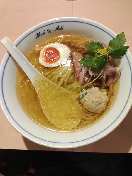 「白醤油らーめん稲庭風 900円」@中華蕎麦 あお木 secondの写真
