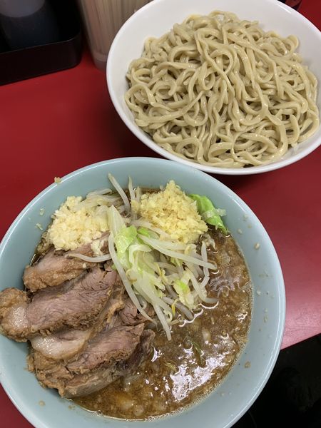 「大ラーメン豚5枚入り ぎょったまつけ麺Ⅱへ変更」@ラーメン二郎 中山駅前店の写真
