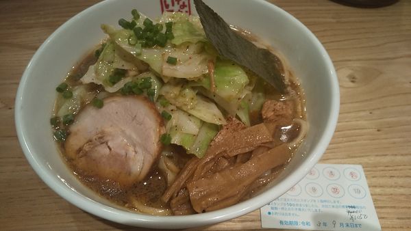 「夏めん(¥1,100)&味噌きゃべつ(¥1,050)」@らーめん なないろの写真