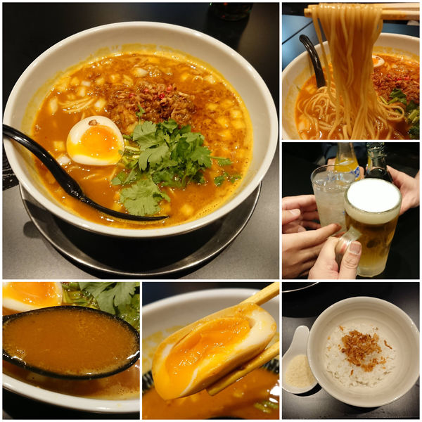 「【限定】カレー鶏白湯らーめん(追い飯付き)」@麺ダイニング 山壱の写真